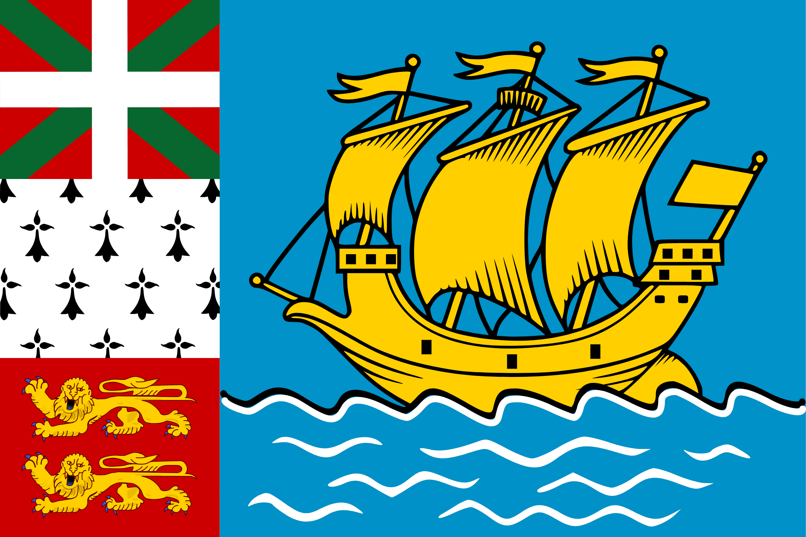 Bandera de San Pedro y Miquelon