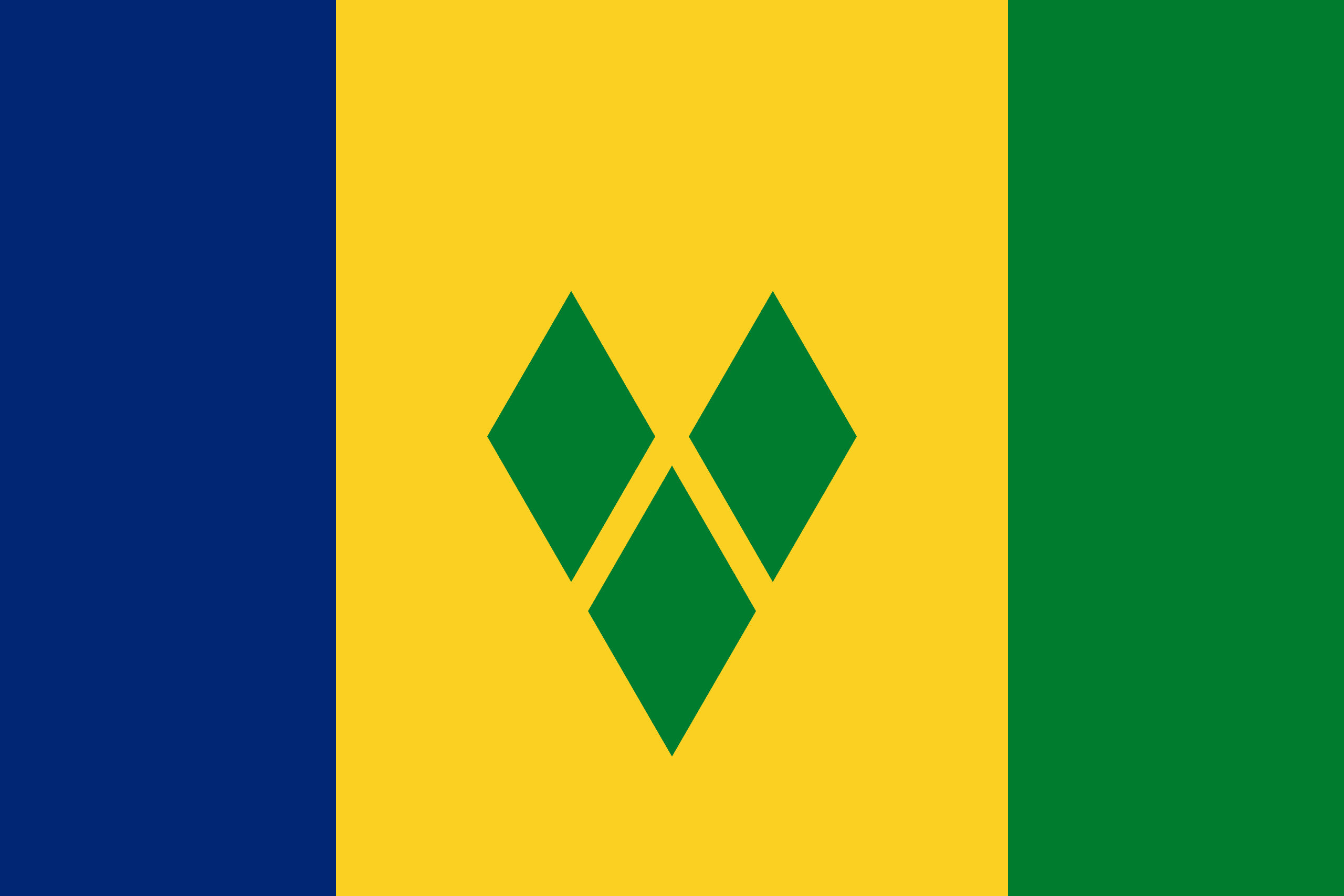 Bandera de San Vicente y las Granadinas